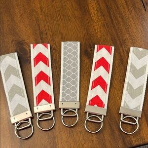 Chevron and Quatrefoil Keychain Set